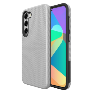 Triangle Shockproof Case With Anti Slip Grains for Samsung Galaxy A17 / A16 / A26 5G – Silver